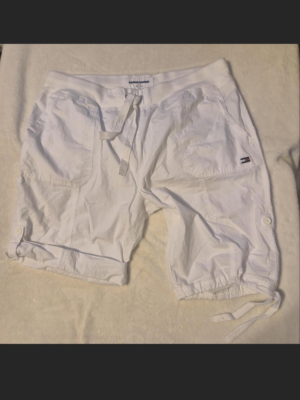 Tommy Hilfiger White Women's Cargo Bermuda Shorts